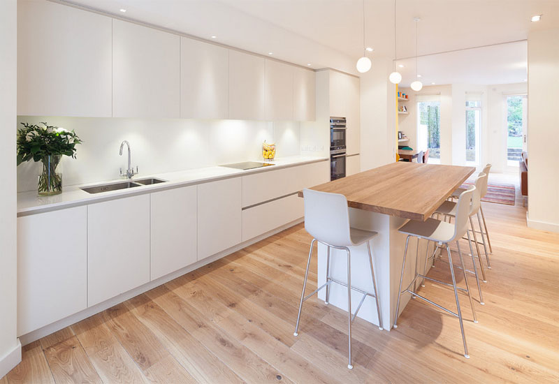 simple floor plan kitchen minimalism design