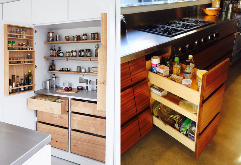 storage compartment minimalist kitchen