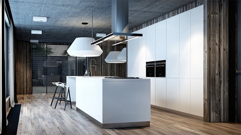 industrial inspired kitchen